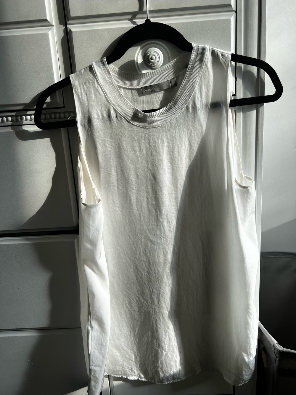 Vince White Ribbed Tank - Picture 2 of 2